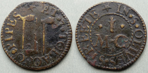 Tooley Street, M C AT 3 TOBACCO PIPES farthing N5138 Tooley Street, M C AT 3 TOBACCO PIPES farthing N5138